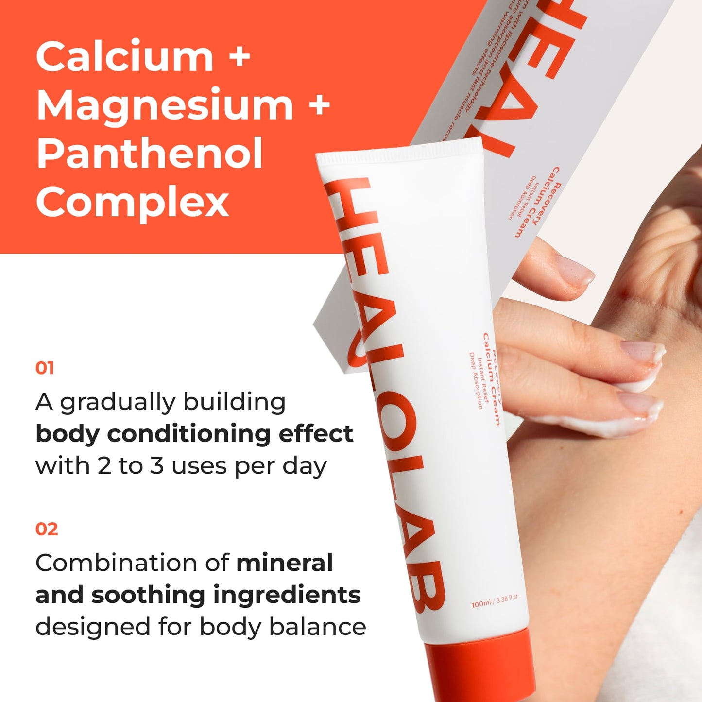 HEALOBEAM Relaxing Calcium Cream Fast Muscle & Joint Relief for Shoulder, Elbow, and Back – MSM, Magnesium Complex – Warm Sensation - dailyvitalstore
