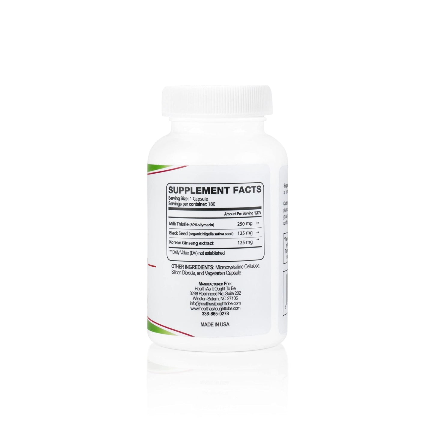 Health As It Ought To Be Liver Syn3rgy Supplement | Physician Formulated Capsules with Milk Thistle, Black Seed, Korean Ginseng | 180 Capsules - dailyvitalstore