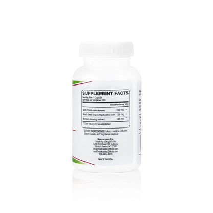 Health As It Ought To Be Liver Syn3rgy Supplement | Physician Formulated Capsules with Milk Thistle, Black Seed, Korean Ginseng | 180 Capsules - dailyvitalstore