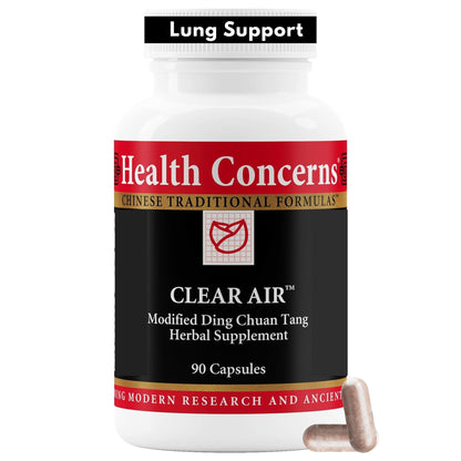 Health Concerns Clear Air - Cough & Phlegm Support Supplement - Marshmallow, Apricot, Bitter Orange, Garlic, Skullcap & More - Increases Oxygen Capacity & Reduces Mucus - 90 Capsules - dailyvitalstore