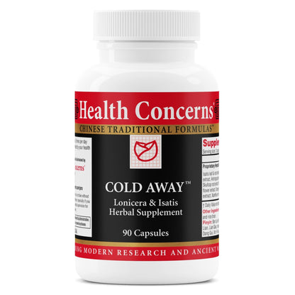 Health Concerns Cold Away - Immune Support & Defense - Vitamin Supplement for Flu Relief & Colds - Immunity System Booster - Licorice Root, Dong Quai, Chinese Skullcap & Andrographis - 90 Capsules - dailyvitalstore