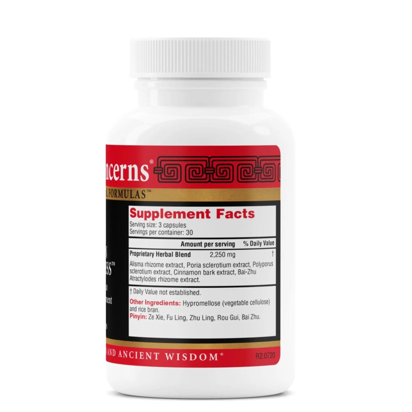 Health Concerns Drain Dampness – Kidney Support – Water Retention Relief – Chinese Herbal Formula with Alisma, Poria, Polyporus, Cinnamon – 2250 mg of a Proprietary Herbal Blend – 90 Capsules - dailyvitalstore