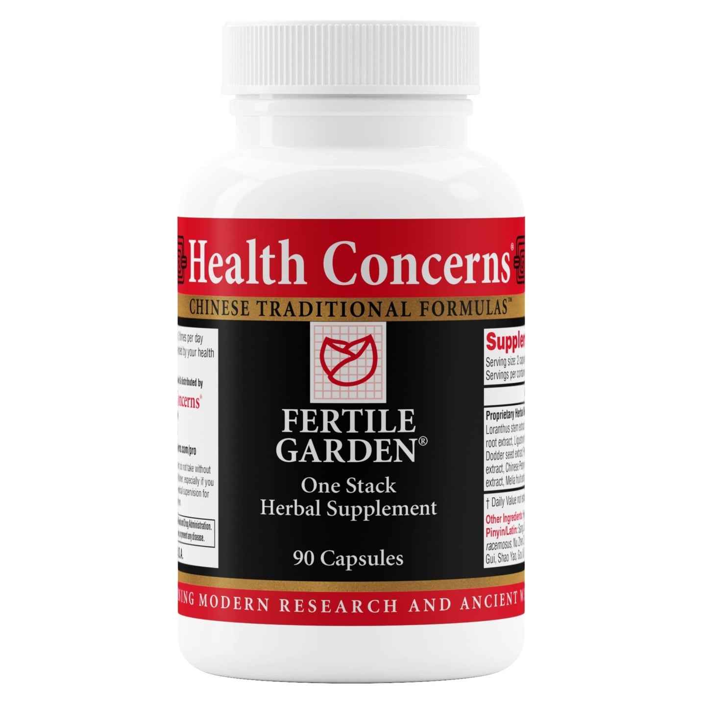 Health Concerns Fertile Garden – Fertility Support for Women – Menstrual Cycle & Reproductive Health – Chinese Herbal Formula with Ashwagandha, Dong Quai, Peony – 90 Capsules - dailyvitalstore