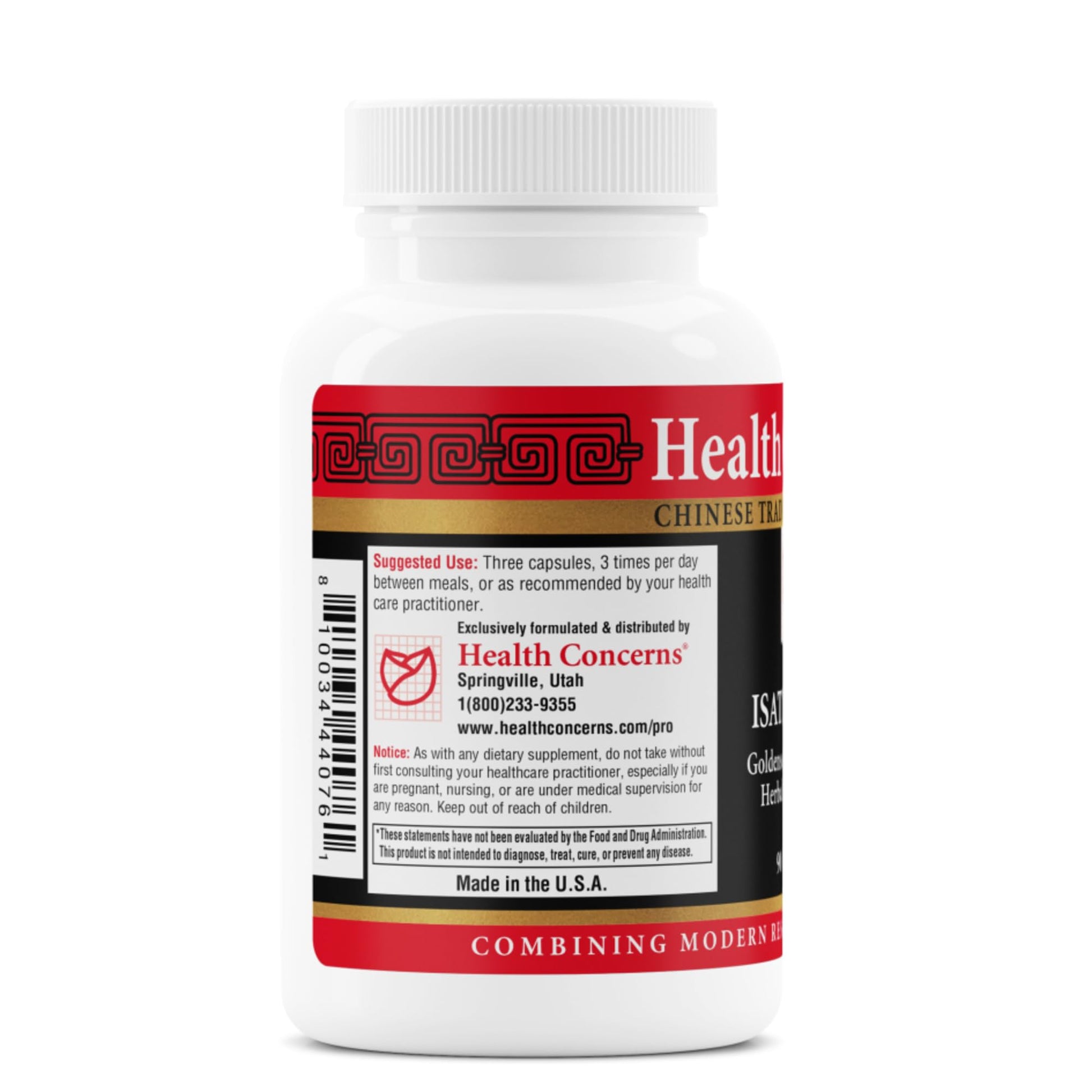 Health Concerns Isatis Gold - Immune System Support & Respiratory Tract Supplements - Echinacea, Platycodon, Goldenseal & Ligusticum Root Extract - 90 Capsules - dailyvitalstore
