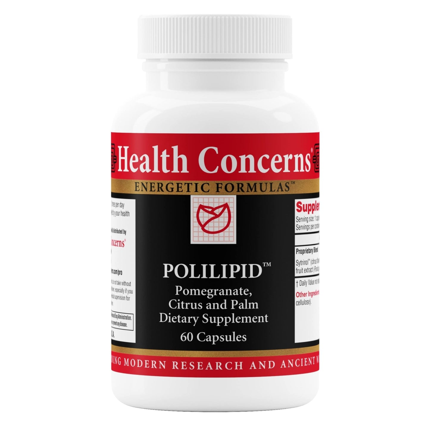 Health Concerns Polilipid – Cardiovascular Support & Cholesterol Health – Heart Wellness with Sytrinol & Pomegranate Extract – Antioxidant Support Supplement – Chinese Herbal Supplements – 60 Capsules - dailyvitalstore