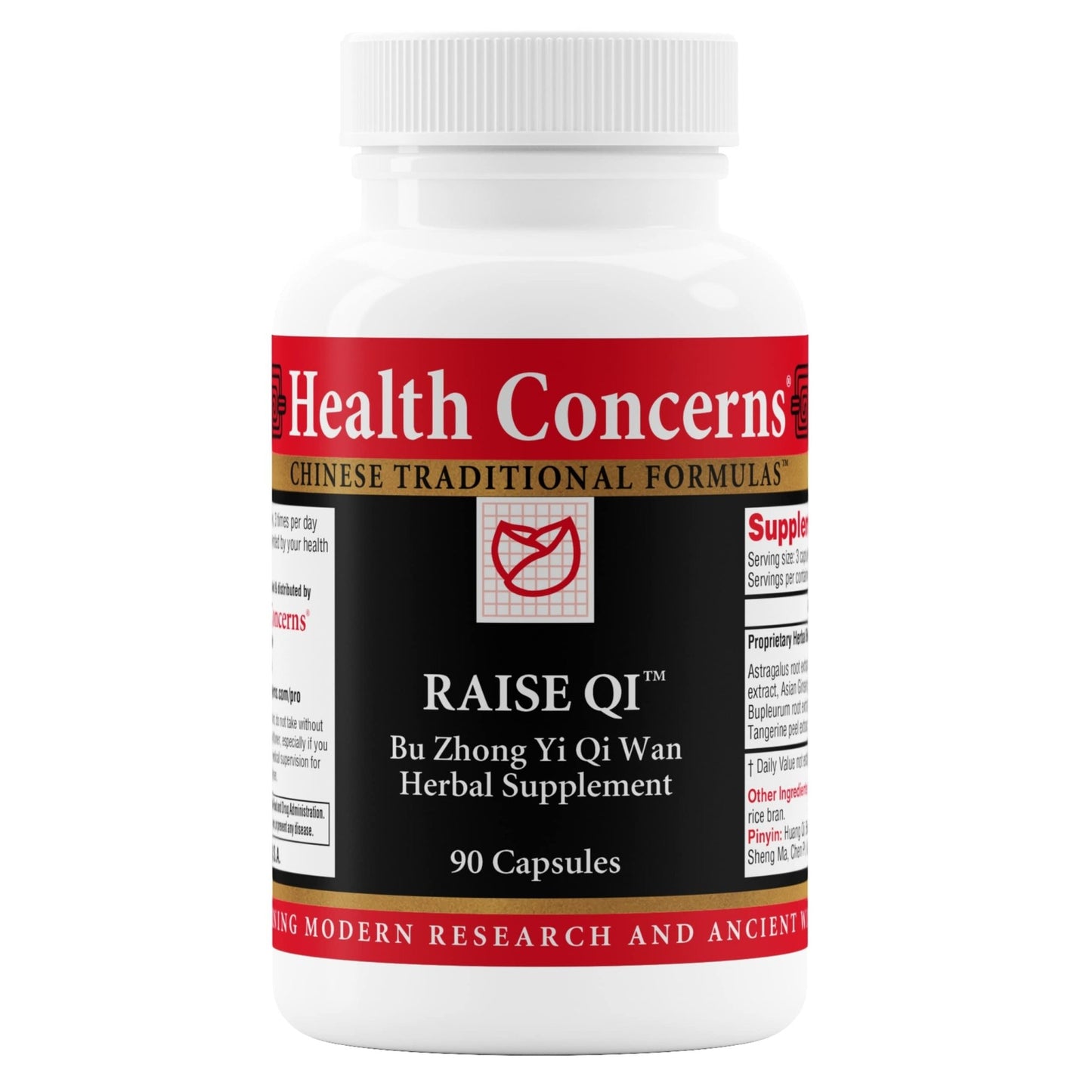 Health Concerns Raise Qi – Energy & Immune System Support – Bu Zhong Yi Qi Wan Formula – Astragalus, Ginseng & Dong Quai Herbal Supplement for Weakness, Digestion & Yang Qi Balance – 90 Capsules - dailyvitalstore