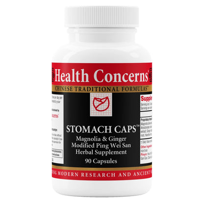 Health Concerns Stomach Caps – Digestive Support & Gut Health – Bloating & Gas Relief – Ginger & Magnolia Bark Chinese Herbal Supplement for Men & Women – Modified Ping Wei San – 90 Capsules - dailyvitalstore