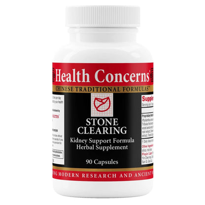 Health Concerns Stone Clearing – Kidney Support & Urinary Tract Cleanse – Damp Heat & Qi Flow Herbal Formula – Phyllanthus, Gardenia, Peony & Tienchi Ginseng Supplement – Bladder Detox – 90 Capsules - dailyvitalstore