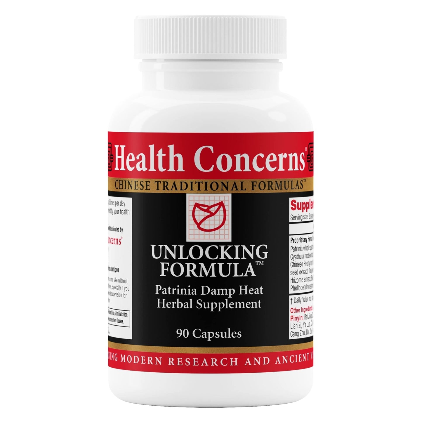 Health Concerns Unlocking Formula – Menstrual Discomfort & Qi Flow Support – Blood Circulation & Detox Herbal Supplement with Patrinia & Peony Root – Chinese Medicine Formula for Women – 90 Capsules - dailyvitalstore
