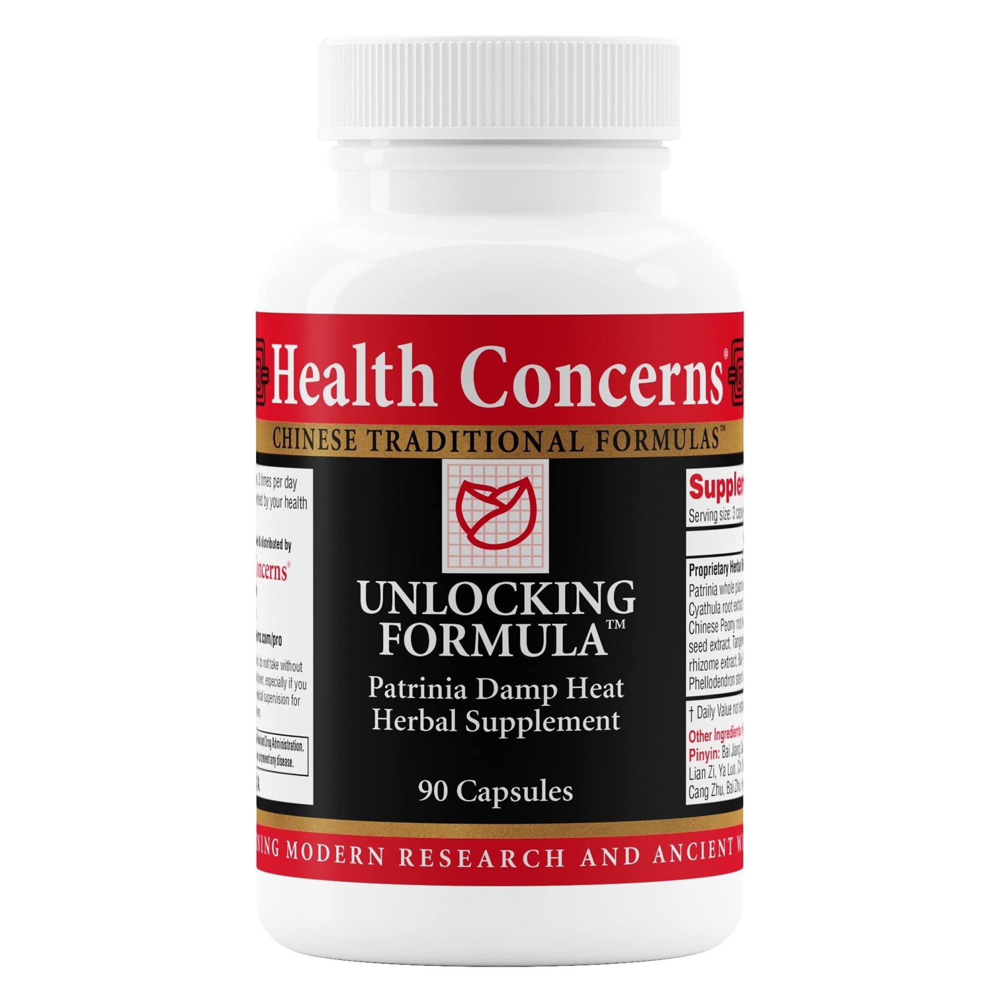 Health Concerns Unlocking Formula – Menstrual Discomfort & Qi Flow Support – Blood Circulation & Detox Herbal Supplement with Patrinia & Peony Root – Chinese Medicine Formula for Women – 90 Capsules - dailyvitalstore