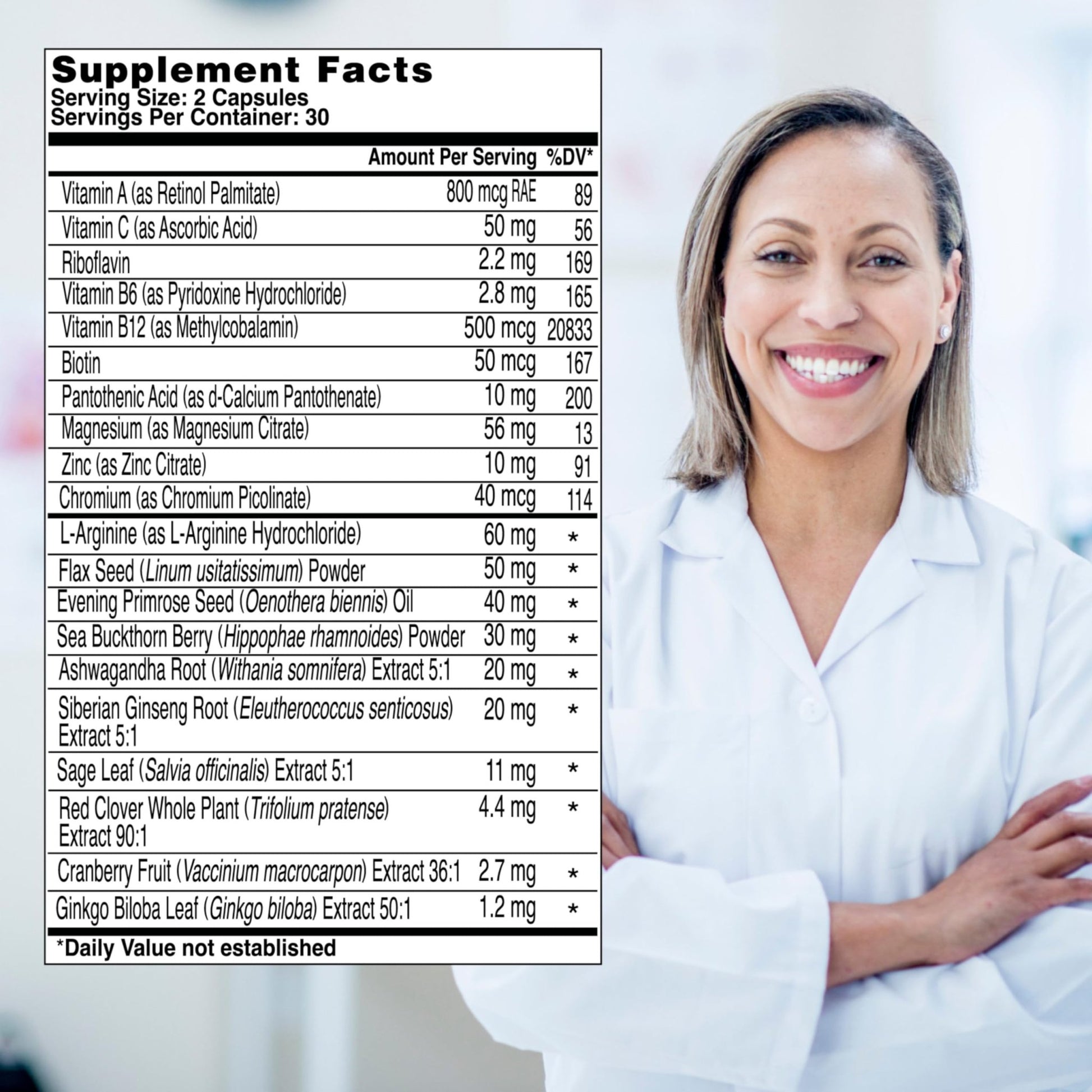 Health & Her Menopause Supplements for Women - Multi-Nutrient Support, Menopause Vitamins for Energy, Bones, Muscles, Skin & Hair, Vegan, Gluten-Free, Non GMO (60ct - 1 Month) - dailyvitalstore