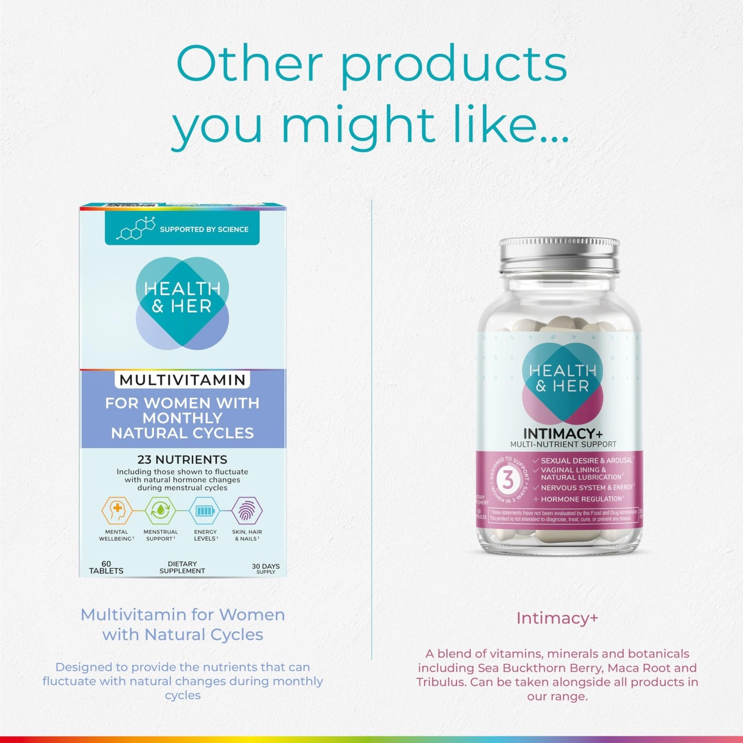 Health & Her Multivitamin Supplement for Women Taking Birth Control - Nutrition Support - 1 Month Supply, 60 Tablets - Vegan & Gluten Free - dailyvitalstore