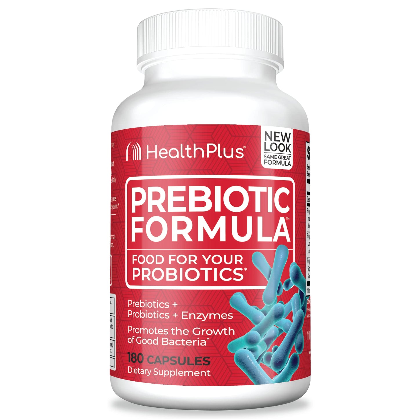 Health Plus Prebiotic Formula - Probiotics + Prebiotics + Digestive Enzymes - Gluten Free, Dairy Free, Natural Herbal Ingredients - dailyvitalstore