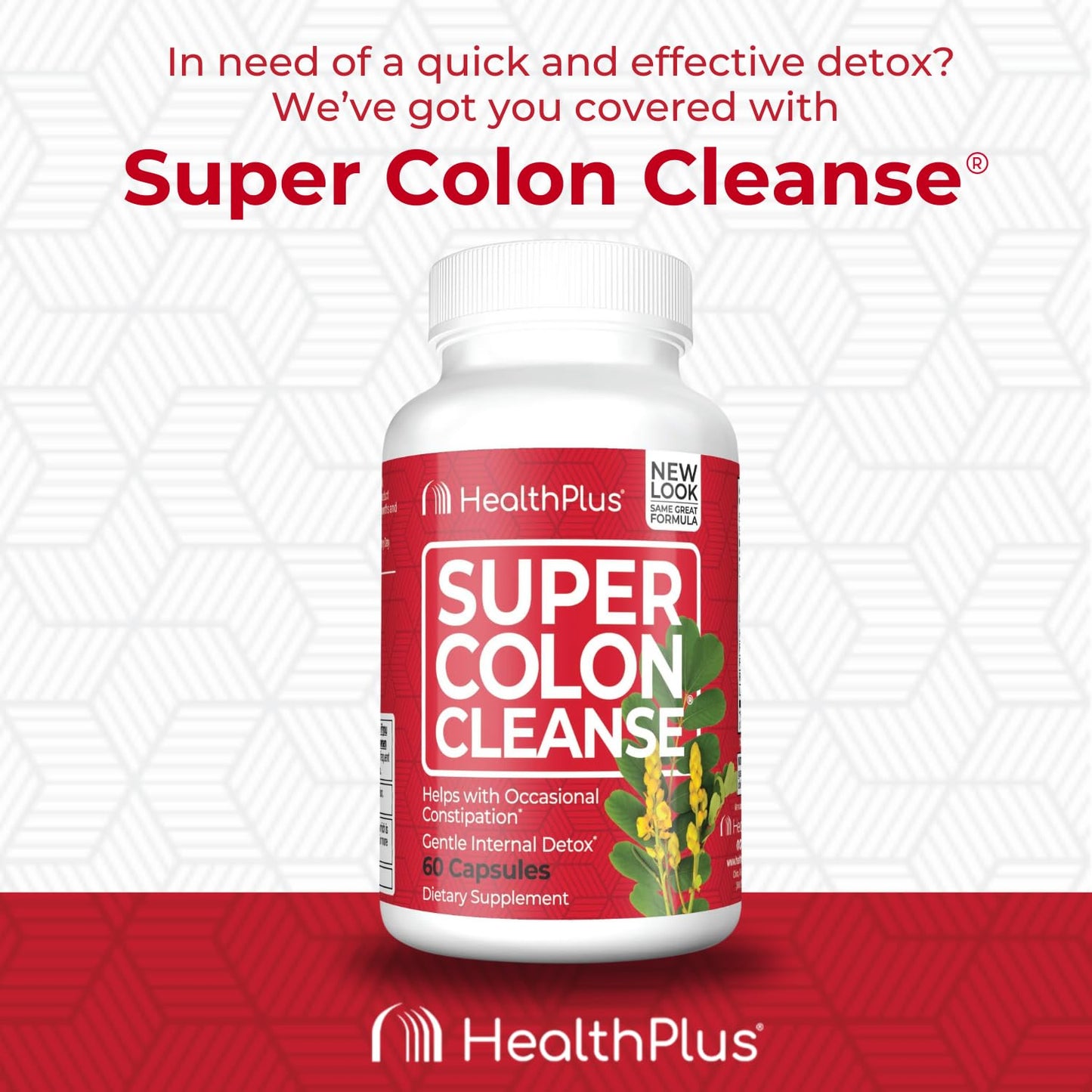 Health Plus Super Colon Cleanse 15 Day Supply of Gentle Gut Cleanse Detox, Psyllium Husk, Probiotics for Constipation - dailyvitalstore