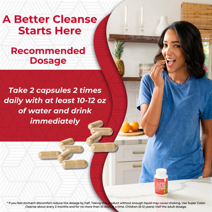 Health Plus Super Colon Cleanse 15 Day Supply of Gentle Gut Cleanse Detox, Psyllium Husk, Probiotics for Constipation - dailyvitalstore