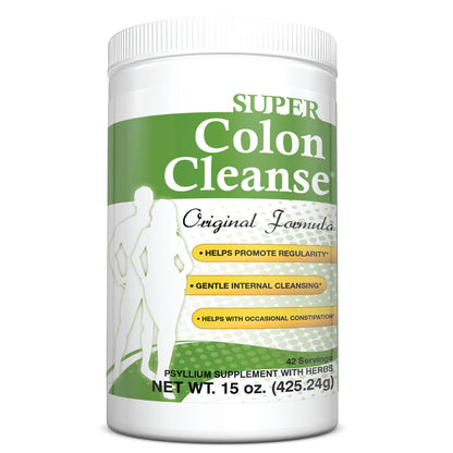 Health Plus Super Colon Cleanse Original Formula (1990-2025), 15 oz Powder, 42 Servings, with Psyllium Husk and Senna Leaf - dailyvitalstore