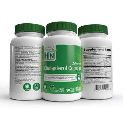 Health Thru Nutrition Advanced Cholesterol Complex | Heart Health Support & Lipid Metabolism with Phytosterols, Policosanol, Hydroxytyrosol, Chromium and More | Vegan, Non-GMO (Pack of 90) - dailyvitalstore