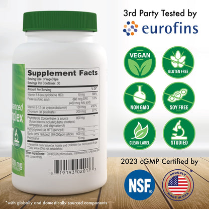 Health Thru Nutrition Advanced Cholesterol Complex | Heart Health Support & Lipid Metabolism with Phytosterols, Policosanol, Hydroxytyrosol, Chromium and More | Vegan, Non-GMO (Pack of 90) - dailyvitalstore