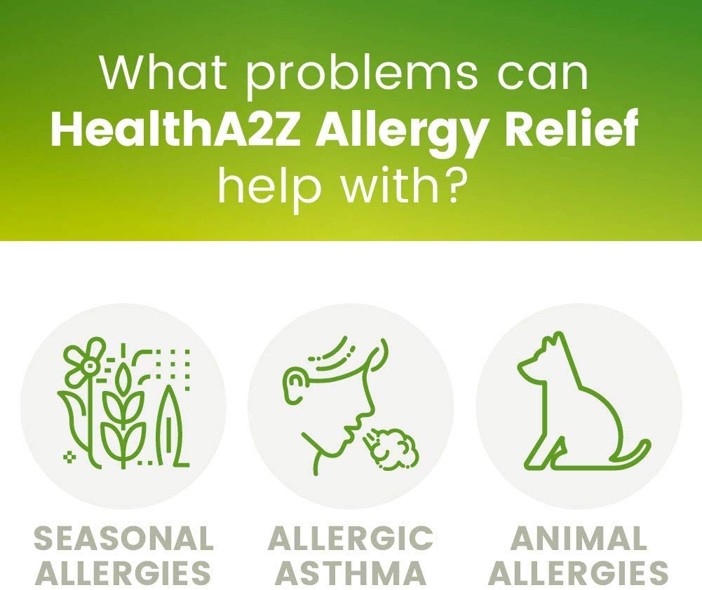 HealthA2Z® Allergy Relief, Cetirizine 10mg, Dye Free, All Day Allergy Relief, Indoor & Outdoor, Relief from Itchy Throat, Sneezing, Runny Noses, 300 Count (Pack of 1), - dailyvitalstore