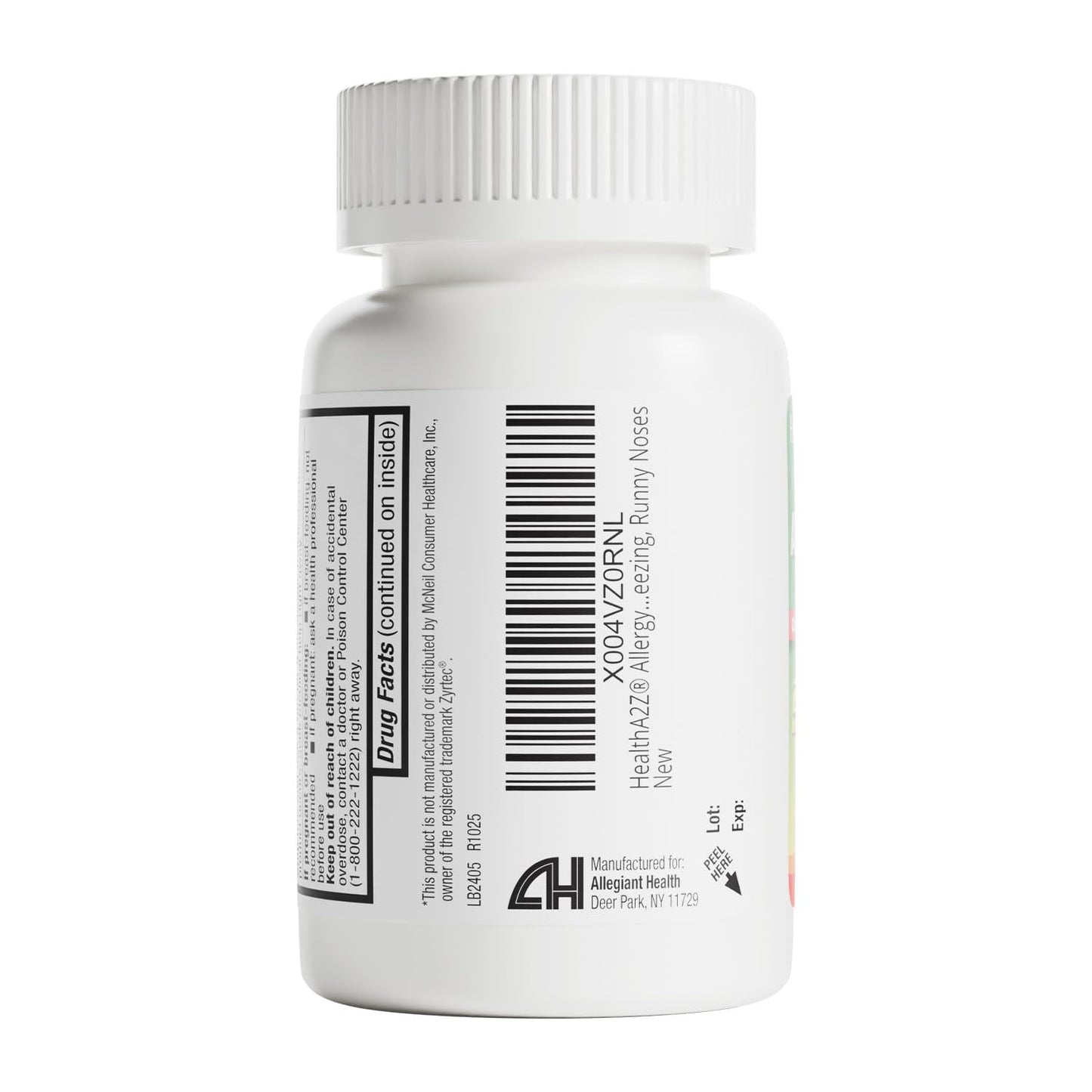 HealthA2Z® Allergy Relief, Cetirizine 10mg, Dye-Free Formula, 24-Hour Antihistamine, Indoor & Outdoor Allergy Relief, 500 Tablets - dailyvitalstore