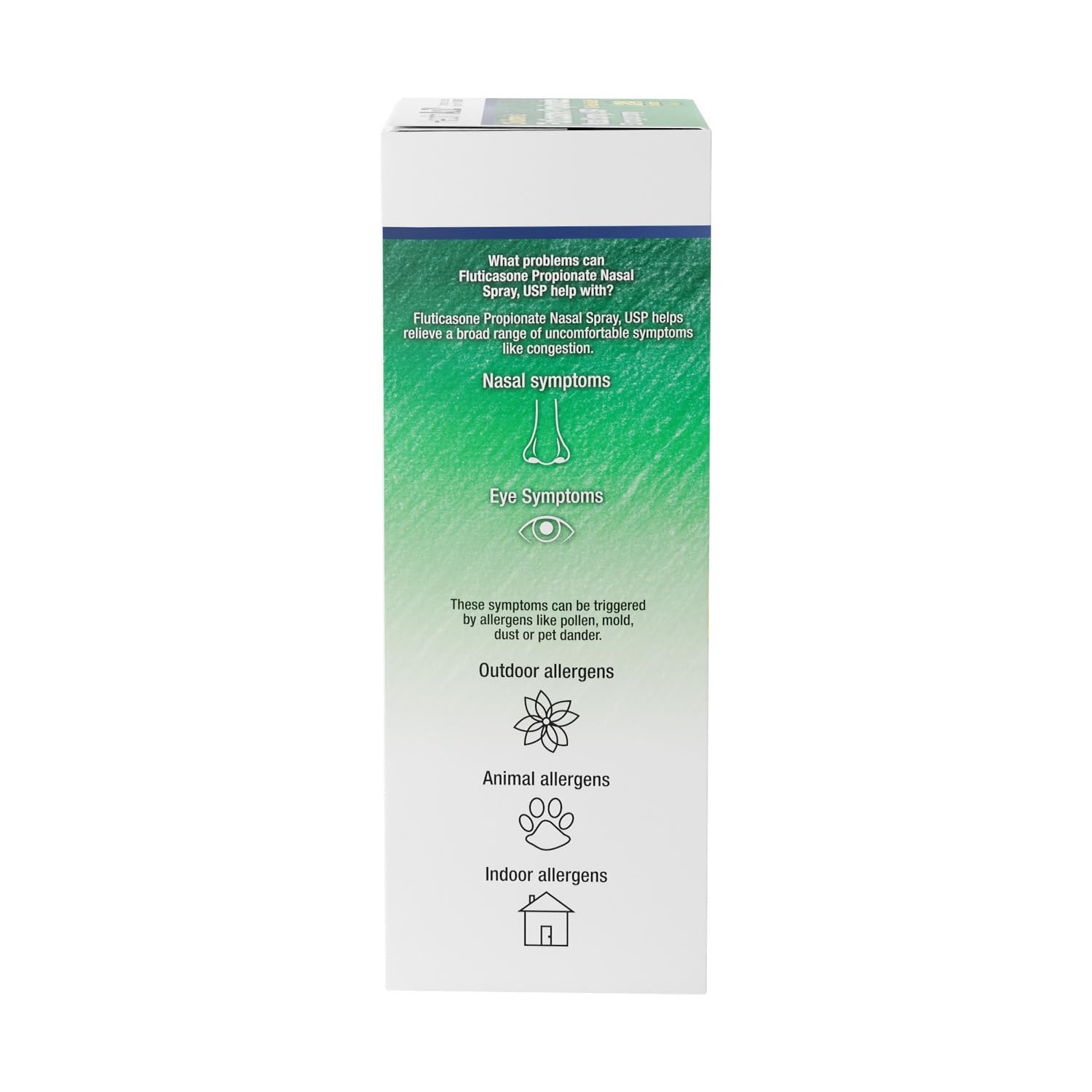 HealthA2Z® Allergy Relief, Fluticasone Propionate 50mcg, Nasal Spray, 24-Hour Allergy Relief, Nasal Decongestant, Dye Free, 72 Sprays (0.38 fl oz) - dailyvitalstore