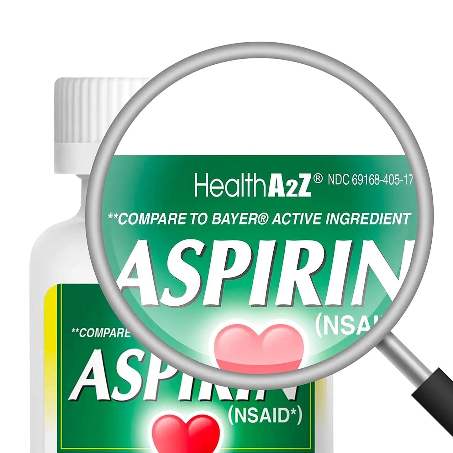 HealthA2Z® Aspirin 81 mg | Low Strength | Enteric Coated | Pain Relief | Reduces Minor Aches Muscle Pain & Cramps | Fever Reducer | Reduces Headache (365 Counts) - dailyvitalstore
