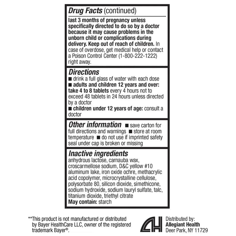 HealthA2Z Aspirin 81mg Low Strength | Enteric Coated | 24 Packs of 40 Counts (960 Tablets Total) | Value Package - dailyvitalstore