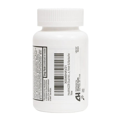 HealthA2Z® Dual Action Pain Relief | Acetaminophen 250mg & Ibuprofen (NSAID) 125mg | Contains Two Medicines | Relief from Headache, Fever & Backache (150 Caplets) - dailyvitalstore