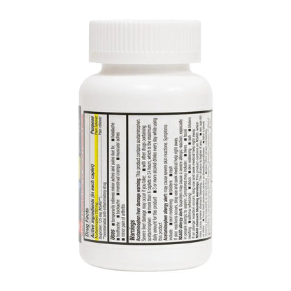 HealthA2Z® Dual Action Pain Relief | Acetaminophen 250mg & Ibuprofen (NSAID) 125mg | Contains Two Medicines | Relief from Headache, Fever & Backache (150 Caplets) - dailyvitalstore
