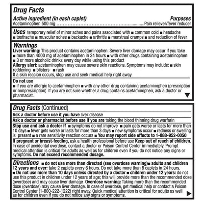 HealthA2Z® Extra Strength Pain Relief | Acetaminophen 500mg | Contains No Aspirin | Fever Reducer | Pain Reliever (500 Count (Pack of 1)) - dailyvitalstore