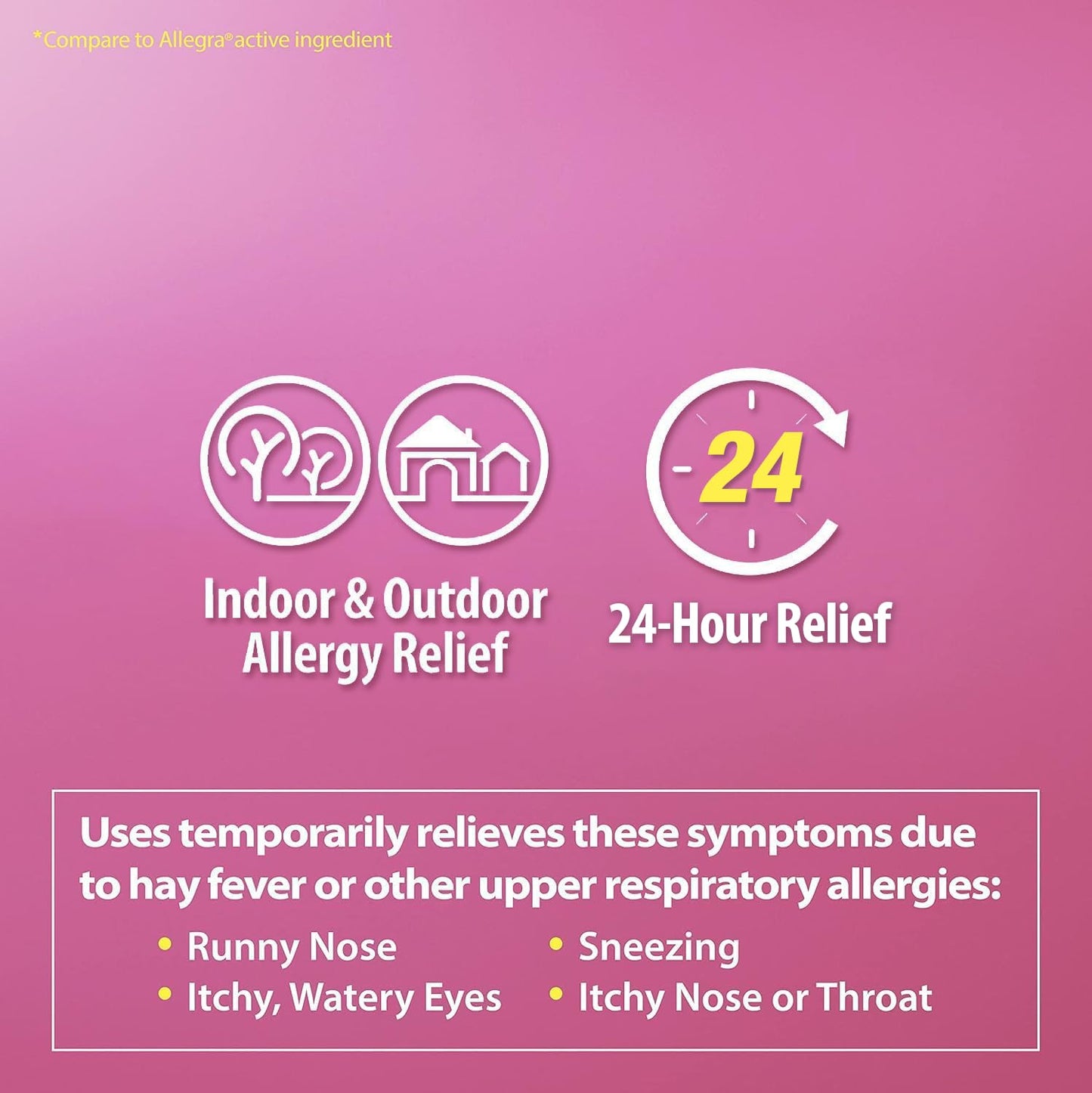 HealthA2Z Fexofenadine Hydrochloride 180mg, Antihistamine for Allergy Relief, 24-Hour Antihistamine for Allergy Relief (120 Count (Pack of 1)) - dailyvitalstore