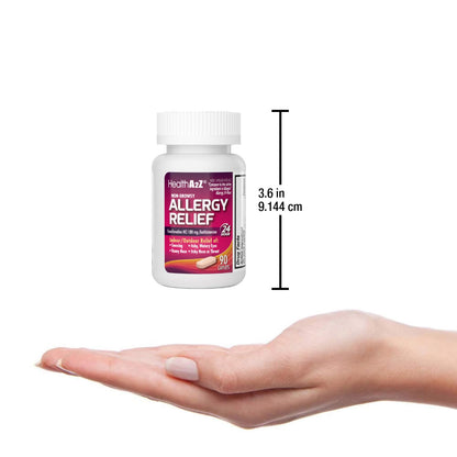 HealthA2Z Fexofenadine Hydrochloride 180mg, Antihistamine for Allergy Relief, 24-Hour Antihistamine for Allergy Relief (90 Counts) - dailyvitalstore