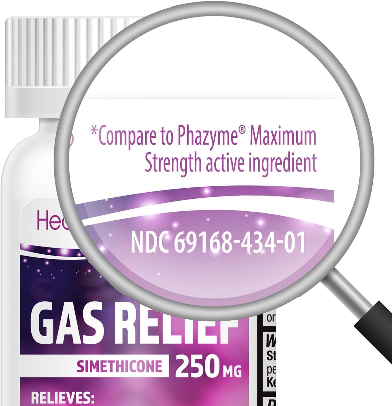 HealthA2Z® Gas Relief Simethicone 250mg, Fast Gas & Bloating Relief, Relieve Symptoms Naturally, 100 Softgels (Pack of 1) - dailyvitalstore