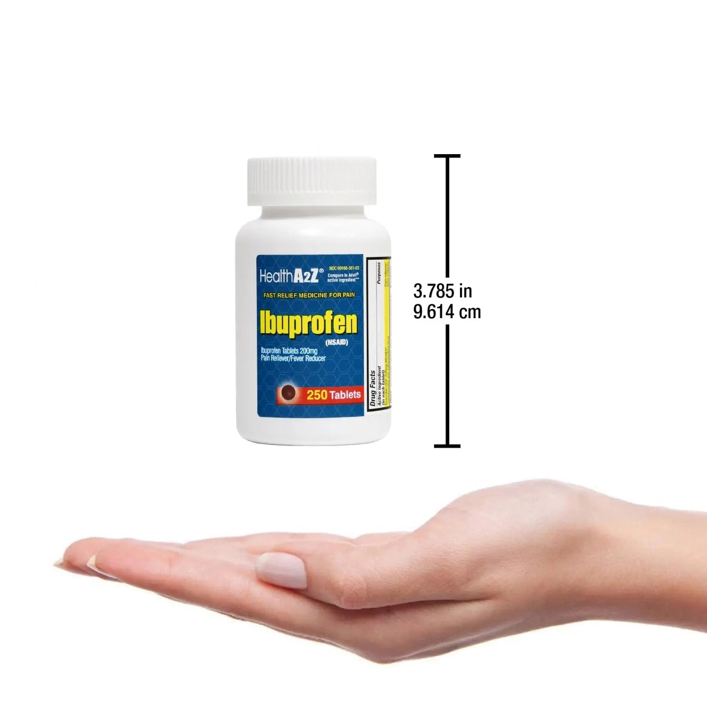 HealthA2Z® Ibuprofen 200mg | Pain Relief | Body Aches | Headache | Arthritis | Cramps | Back Pain | Fever Reducer… (250 Count) (Pack of 2) - dailyvitalstore