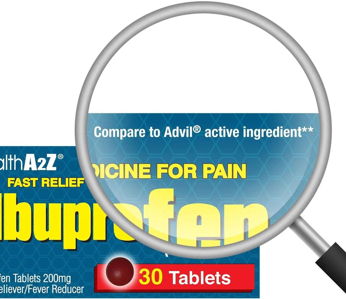 HealthA2Z® Ibuprofen Caplets 200mg | Pain Reliever & Fever Reducer | 24 Packs of 30 Tablets (720 Tablets Total) | Value Pack | NSAID - dailyvitalstore