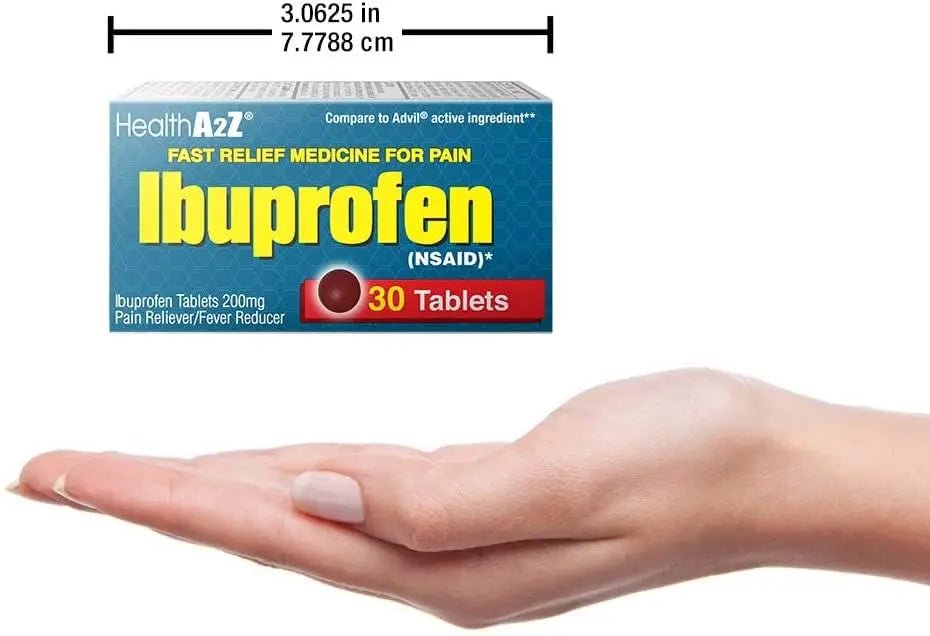 HealthA2Z® Ibuprofen Caplets 200mg | Pain Reliever & Fever Reducer | 24 Packs of 30 Tablets (720 Tablets Total) | Value Pack | NSAID - dailyvitalstore