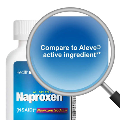 HealthA2Z® Naproxen Sodium 220mg | 300 Caplets | NSAID | Pain Reliever & Fever Reducer - dailyvitalstore
