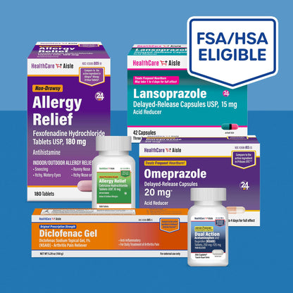HealthCareAisle Allergy Relief - Levocetirizine Dihydrochloride Tablets USP, 5 mg, 160 Tablets, Original Prescription Strength Allergy Medication, 24-Hour Relief, 80 Count (Pack of 2) - dailyvitalstore
