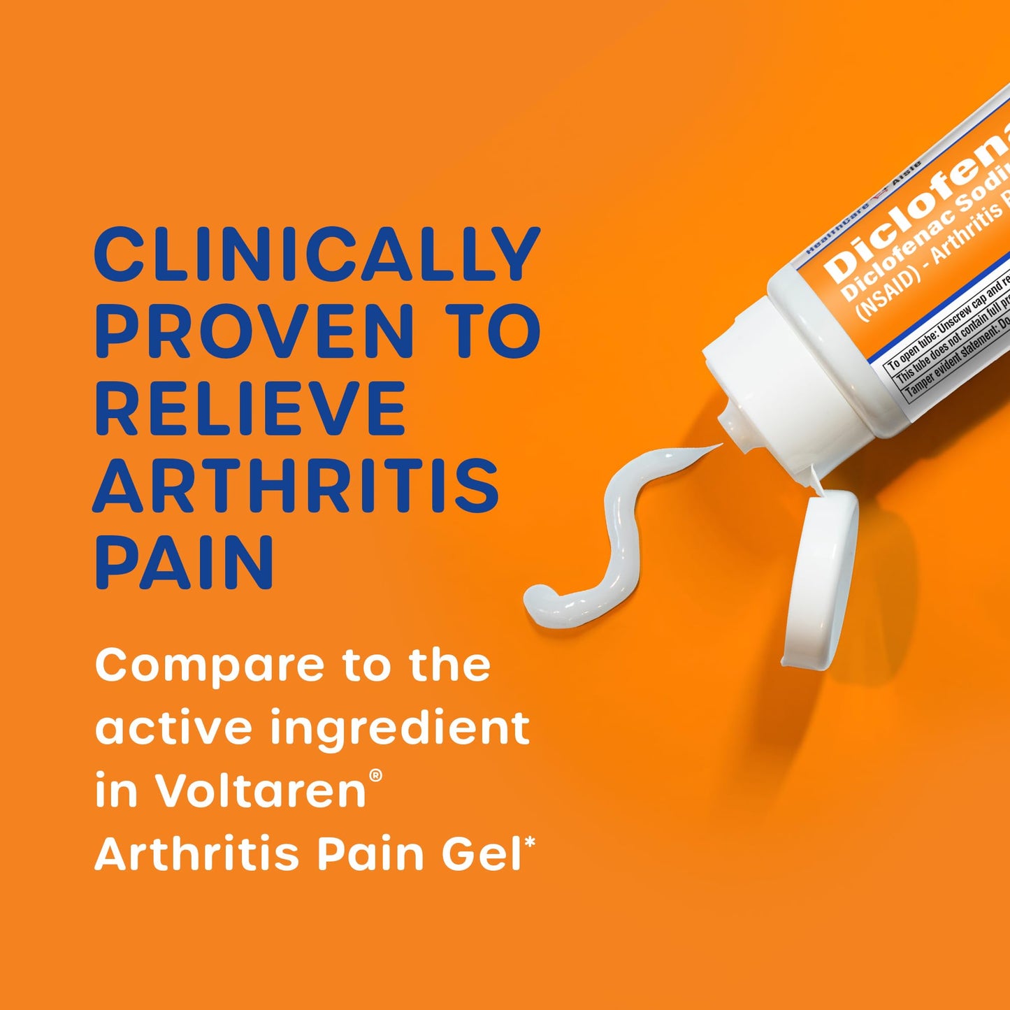 HealthCareAisle Diclofenac Gel, 1%, Arthritis Pain Relief - 50 g tube - Original Prescription Strength (NSAID) - dailyvitalstore