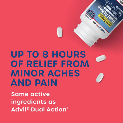 HealthCareAisle Dual Action Acetaminophen and Ibuprofen (NSAID) Tablets, 250 mg /125 mg Pain Reliever - 250ct Caplets - dailyvitalstore
