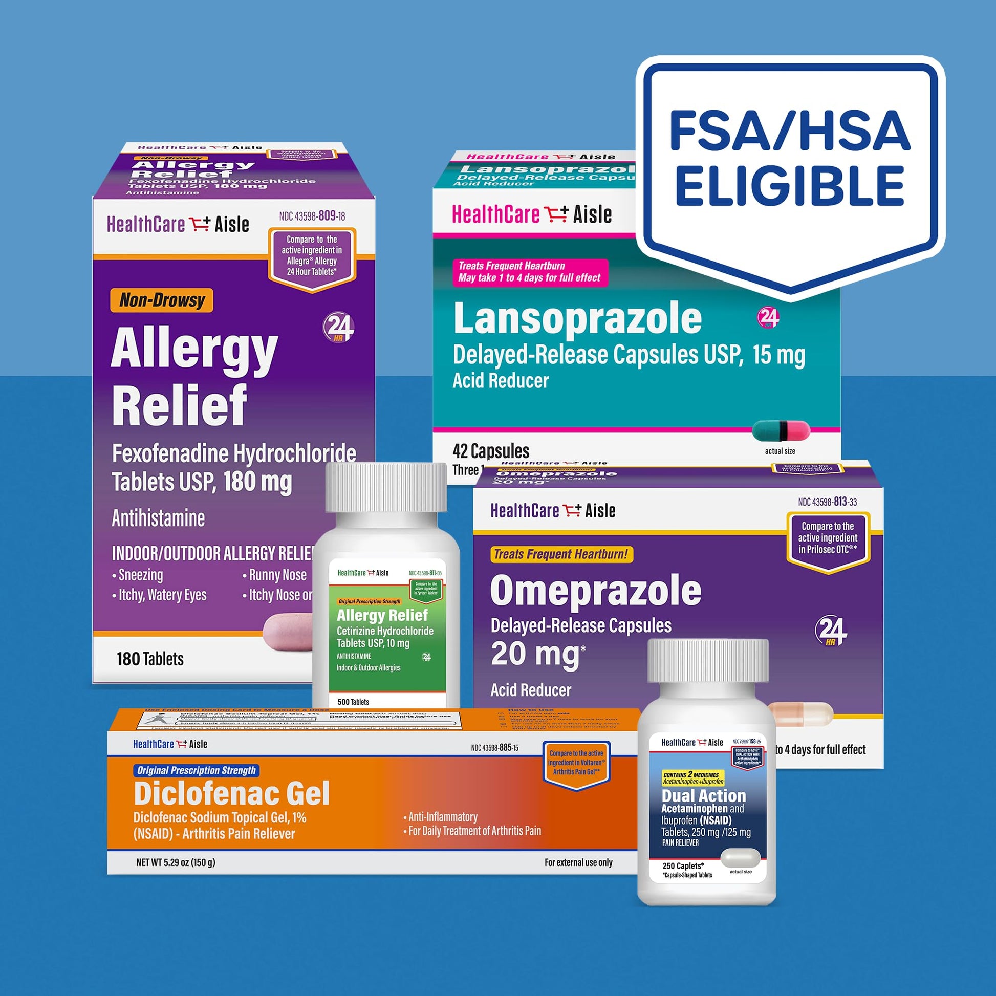 HealthCareAisle Lansoprazole 15 mg - 42 Delayed-Release Capsules - Acid Reducer, Treats Frequent Heartburn - dailyvitalstore
