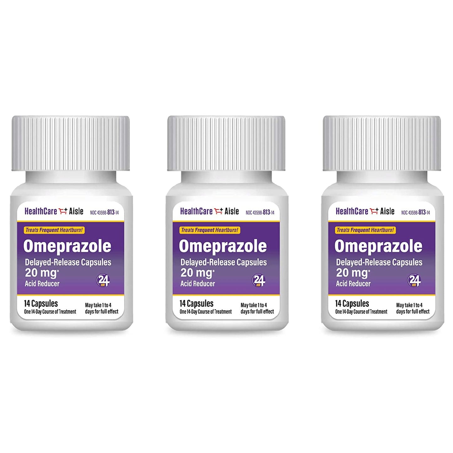 HealthCareAisle Omeprazole 20 mg, 42 Delayed-Release Capsules - Acid Reducer, Treats Frequent Heartburn, 42 Count (Pack of 1) - dailyvitalstore