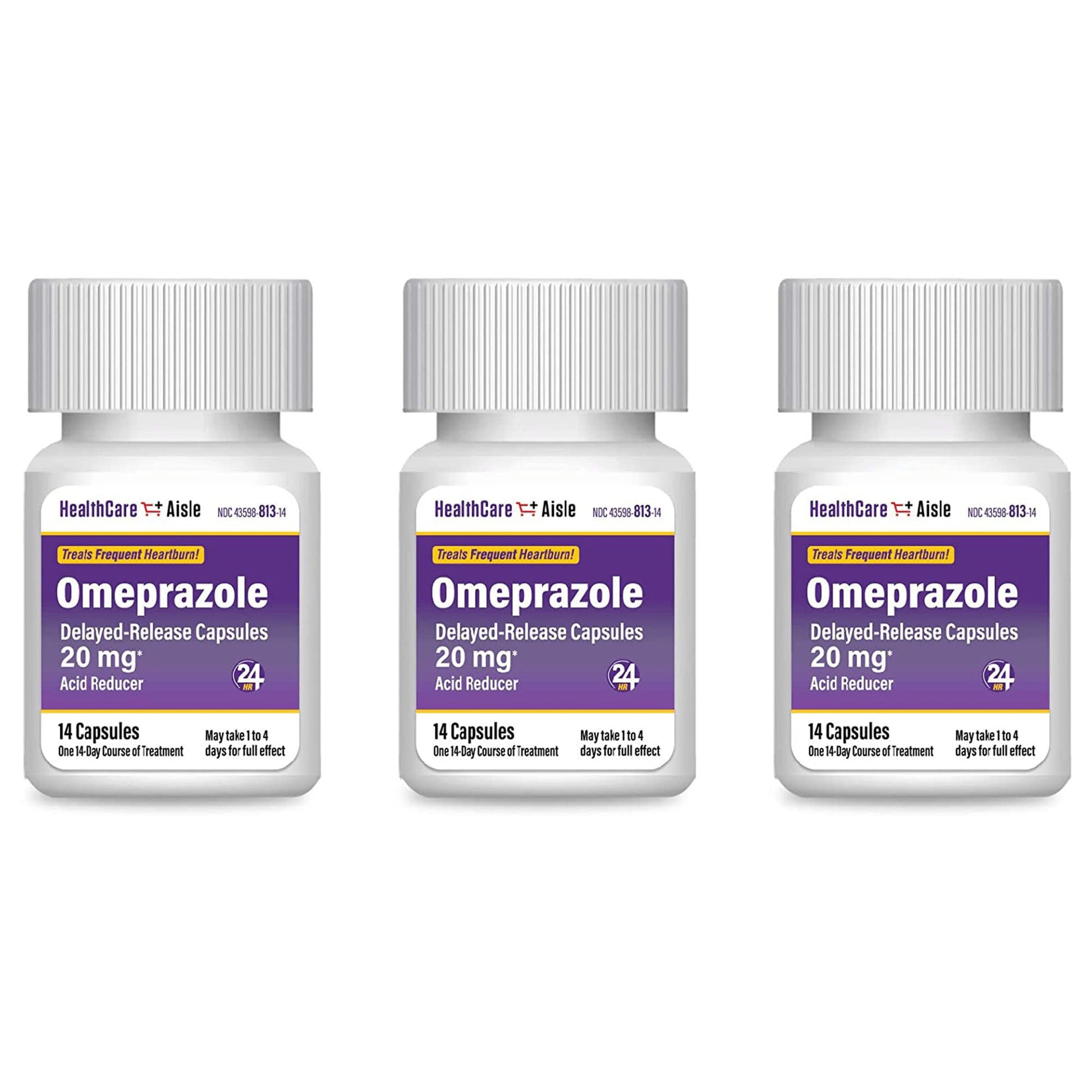 HealthCareAisle Omeprazole 20 mg, 42 Delayed-Release Capsules - Acid Reducer, Treats Frequent Heartburn, 42 Count (Pack of 1) - dailyvitalstore