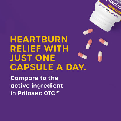 HealthCareAisle Omeprazole 20 mg, 42 Delayed-Release Capsules - Acid Reducer, Treats Frequent Heartburn, 42 Count (Pack of 1) - dailyvitalstore