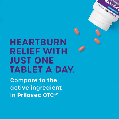 HealthCareAisle Omeprazole 20 mg - 42 Delayed-Release Tablets - Acid Reducer, Treats Frequent Heartburn - dailyvitalstore