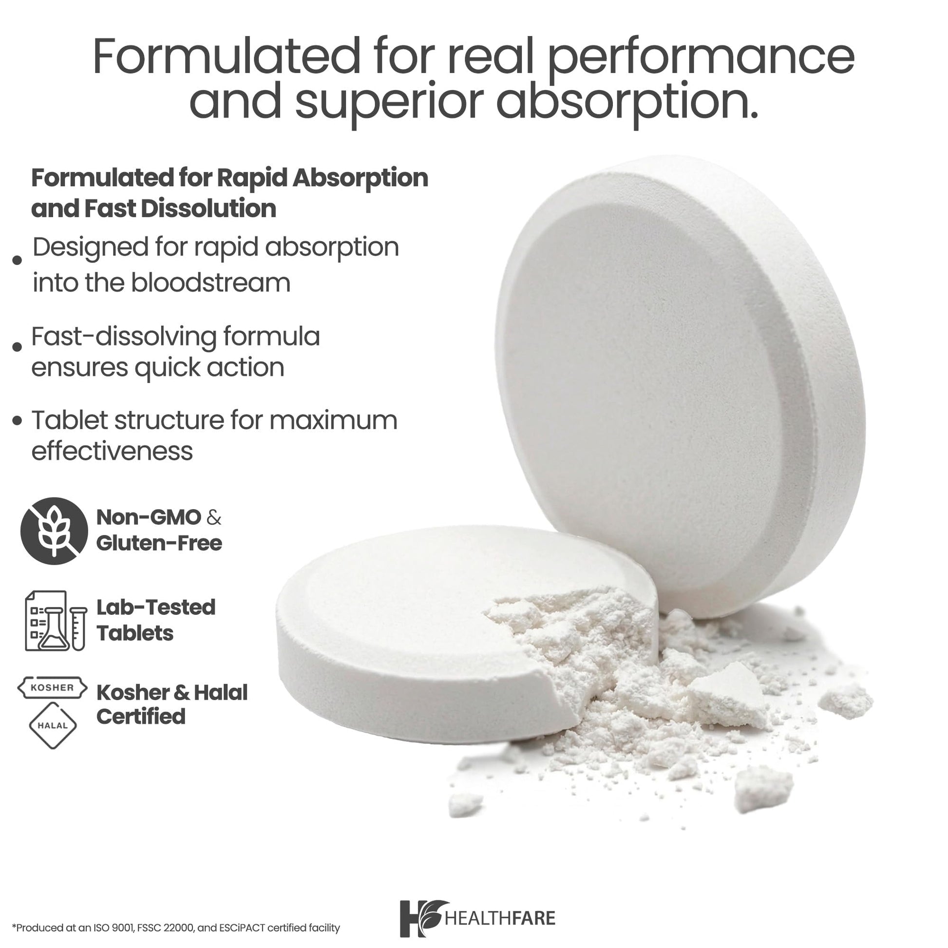 HealthFare Lithium Orotate Supplement 130mg | 200 Vegetarian Tablets | High Bioavailability Trace Mineral | Mood, Brain & Memory Support - dailyvitalstore