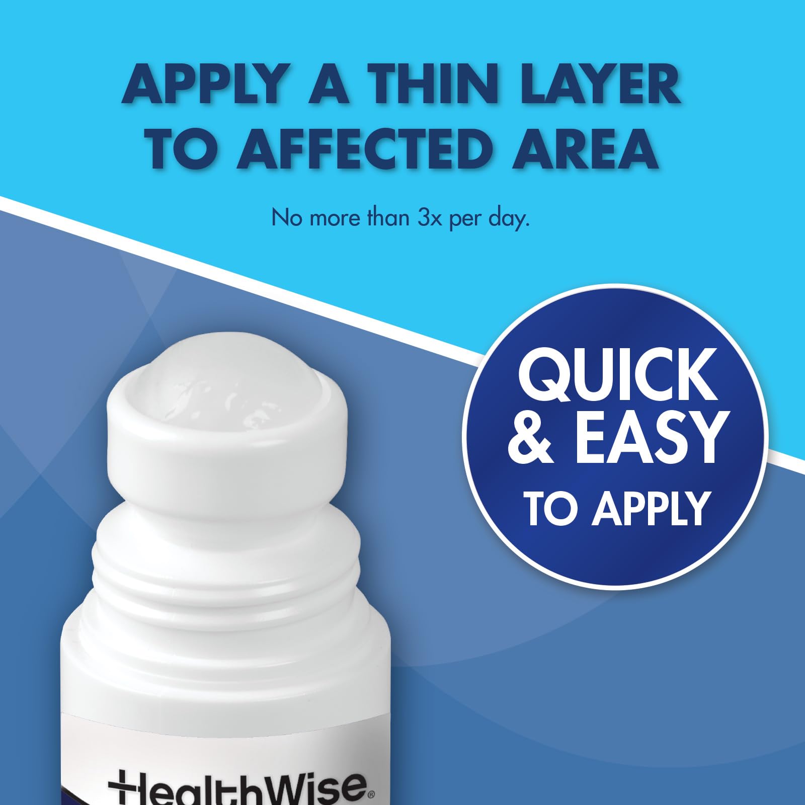 HealthWise 16% Menthol Roll-On | Cold Hot Sensation | Pain Relief Liquid | 2.5 oz. 73 mL | Non-Greasy Formula | Immediate Penetrating Action | Topical Analgesic - dailyvitalstore