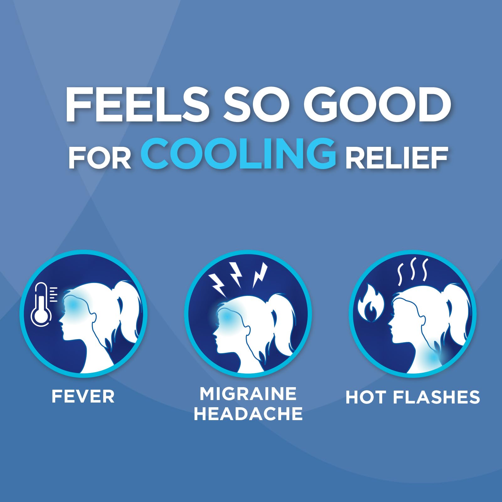 HealthWise Instant Cool Gel Patches | Migraine & Fever Relief | 12-Count | 4.75” x 2” | Soothing Menthol Vapors | Non-Medicated Formula - dailyvitalstore