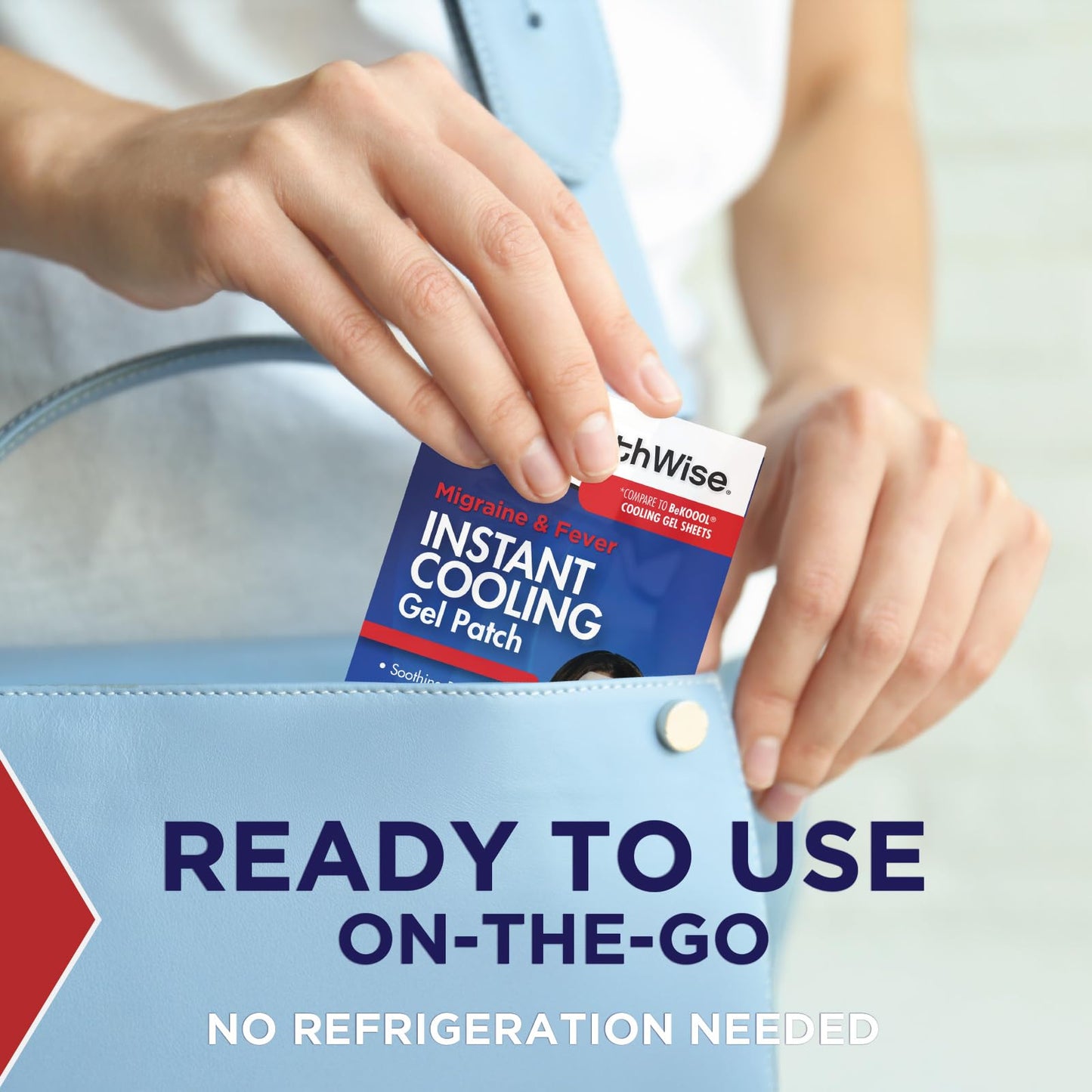 HealthWise Instant Cool Gel Patches | Migraine & Fever Relief | 12-Count | 4.75” x 2” | Soothing Menthol Vapors | Non-Medicated Formula - dailyvitalstore