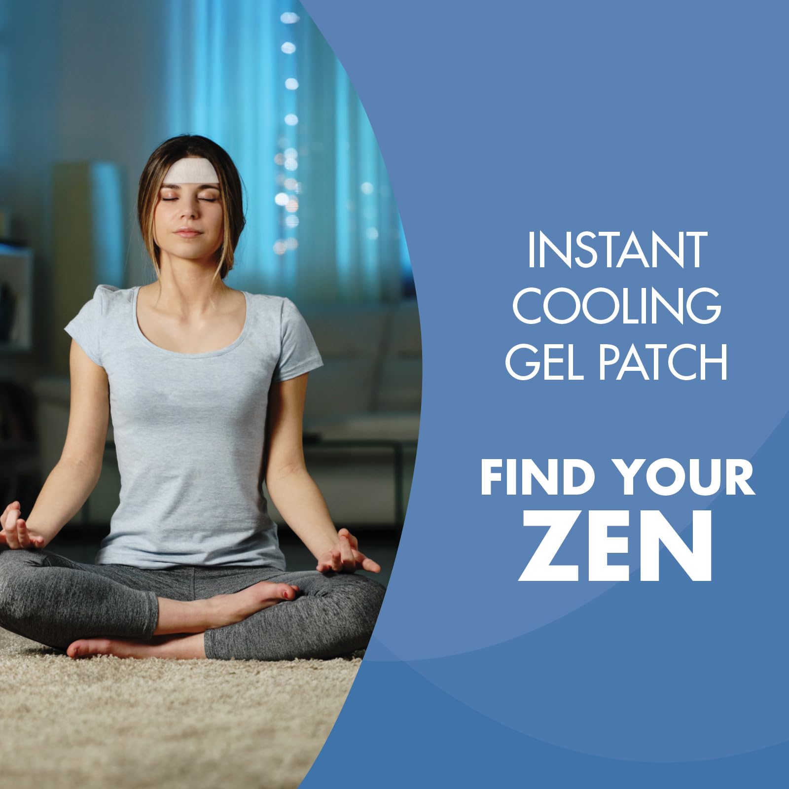 HealthWise Instant Cool Gel Patches | Migraine & Fever Relief | 12-Count | 4.75” x 2” | Soothing Menthol Vapors | Non-Medicated Formula - dailyvitalstore